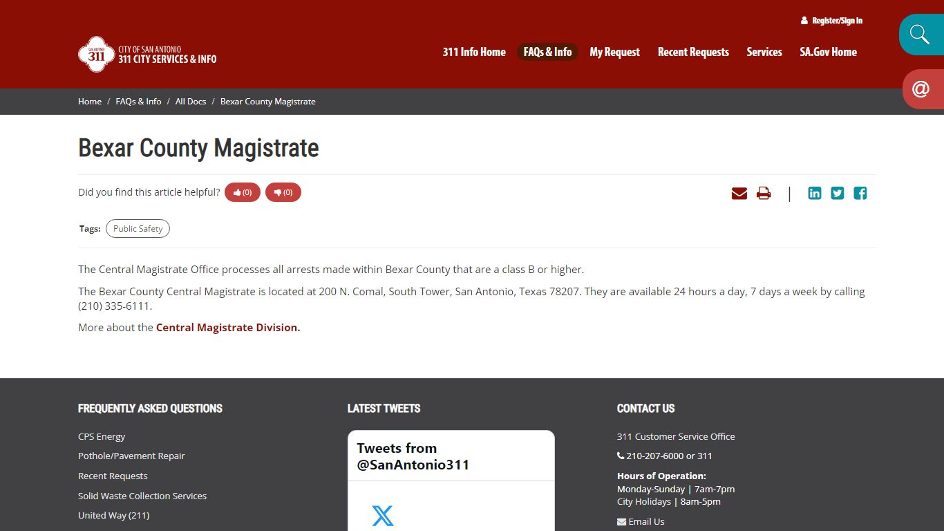 Bexar County Magistrate | City of San Antonio